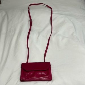 Hobo pink wallet with strap